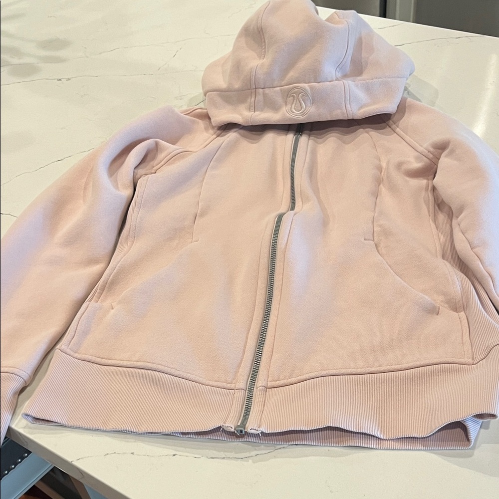 lululemon athletica Light Pink Hooded Zip Jacket